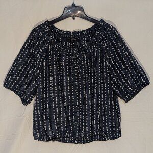 Lane Bryant Navy Blouse